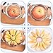 Food Slicer Upgraded Version 12-Blade Extra Large Apple Corer, Stainless Steel Ultra-Sharp Apple Peeler Silver(Update)