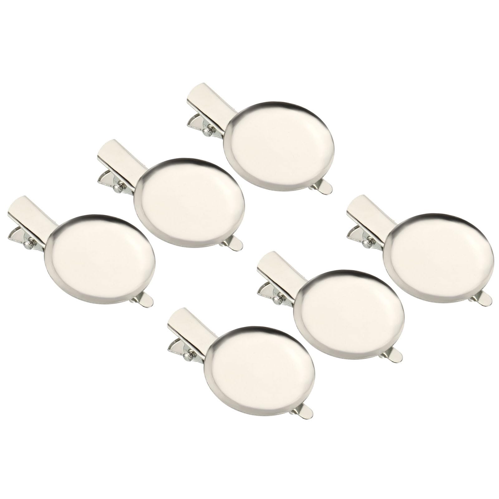 YOKIVE 20 Pcs Brooch Clasp Pins, Disc Base Blank Trays Clips, Sewing Badges Craft, Great for Art, Home, Shop, Daily Use (Silver Tone, 1.57-Inch)