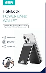 ESR 5,000mAh Wireless Power Bank Wallet with USB-C