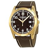 Victorinox Swiss Army Infantry Brown Dial Gold-Tone SS Quartz Male Watch 241645