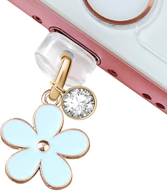 CP108 USB Charging Port Anti Dust Plug Cute Little Blue