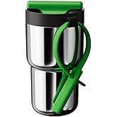 CHAKO LAB Stainless Steel Insulated Water Bottle with Two Drinking Ways | Twist Tumbler BPA-Free Leak-Proof | 17 oz Bottle with Ceramic coating | Sliver