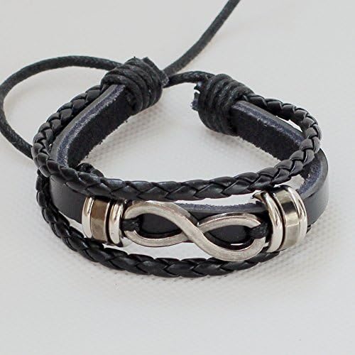 Men's leather bracelet Women's leather bracelet Infinity bracelet Rings bracelet Leather bands bracelet Leather bangle bracelet Braided leather bracelet Woven leather bracelet Fashion bracelet