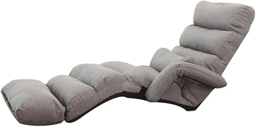 Folding Floor Sofa Chair Lounger Adjustable Angle Position Sleeper