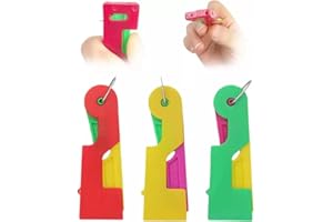 Upgraded Automatic Needle Threader – Durable Plastic Hand & Machine Needle Threader Tool for Seniors, Tailors | Quick-Loop De