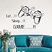 Livoty Clearnce! Eat Sleep Game Wall Stickers Boys Bedroom Letter DIY Kids Rooms Decoration Art
