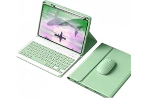 kaidisen Keyboard Case Mouse for 2022 iPad 10th Generation 10.9 inch iPad 10 Detachable Cute Color Keyboard Case with Pencil Holder,Mint Green