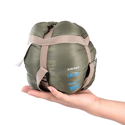 Lixada Sleeping Bag Ultralight Compressible Sleeping Bag Rectangular Sleeping Bag Compact Sleeping Bag Warm 4 Seasons for Outdoors Camping Hiking Trekking Mountaineering