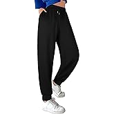ASIMOON Sweatpants Women with Pockets Loose Lightweight Stretch Yoga Lounge Pants Comfy Drawstring Workout Jogging Pants