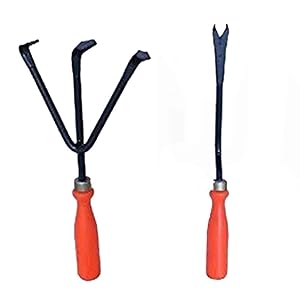 JetFire Gardening Tool Set of 2 Hand Cultivator, Weeder Garden Tool Kit (2 Tools)