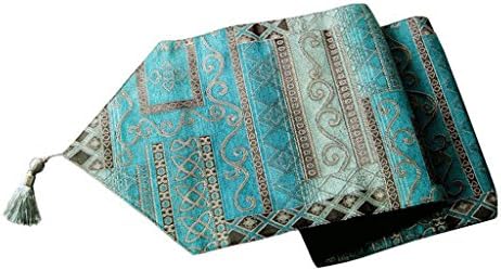 QZZ Table Runners Upscale Blue Neoclassical Dining Table Cloth Table Runner ( Size : 32*180cm )