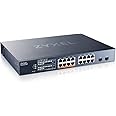 Zyxel 16-Port 2.5 Multi-Gig Switch | Cloud/Smart managed | PoE++ @180W | 8 x PoE++ (60W) | 2 x 10G SFP+ | Rack mount [XMG1915-18EP]