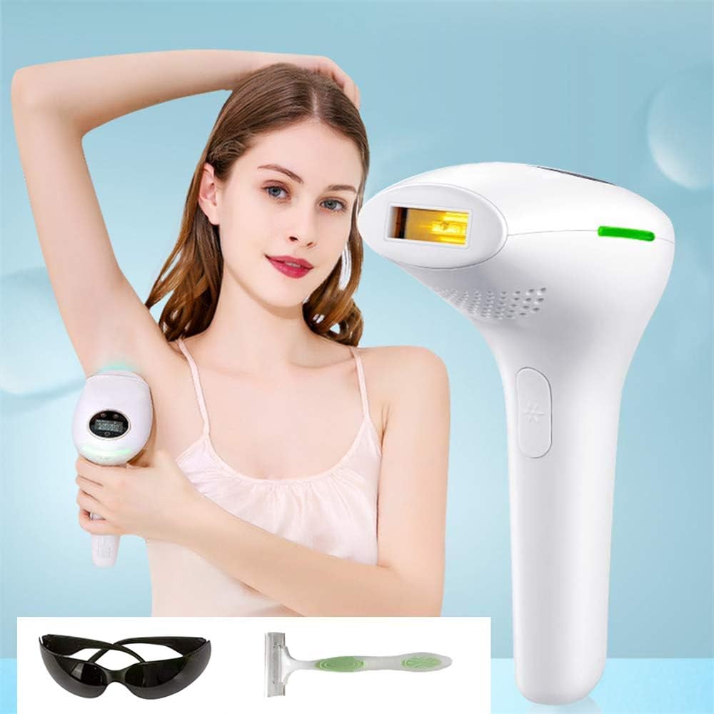 ETE ETMATE IPL Laser Permanent Hair Removal, Laser Hair Removal Device 2 Model 5 Levels Electric Painless Glide Away Hair Removal with LCD Screen, Facial Hair Removal for Women and Men Use at Home