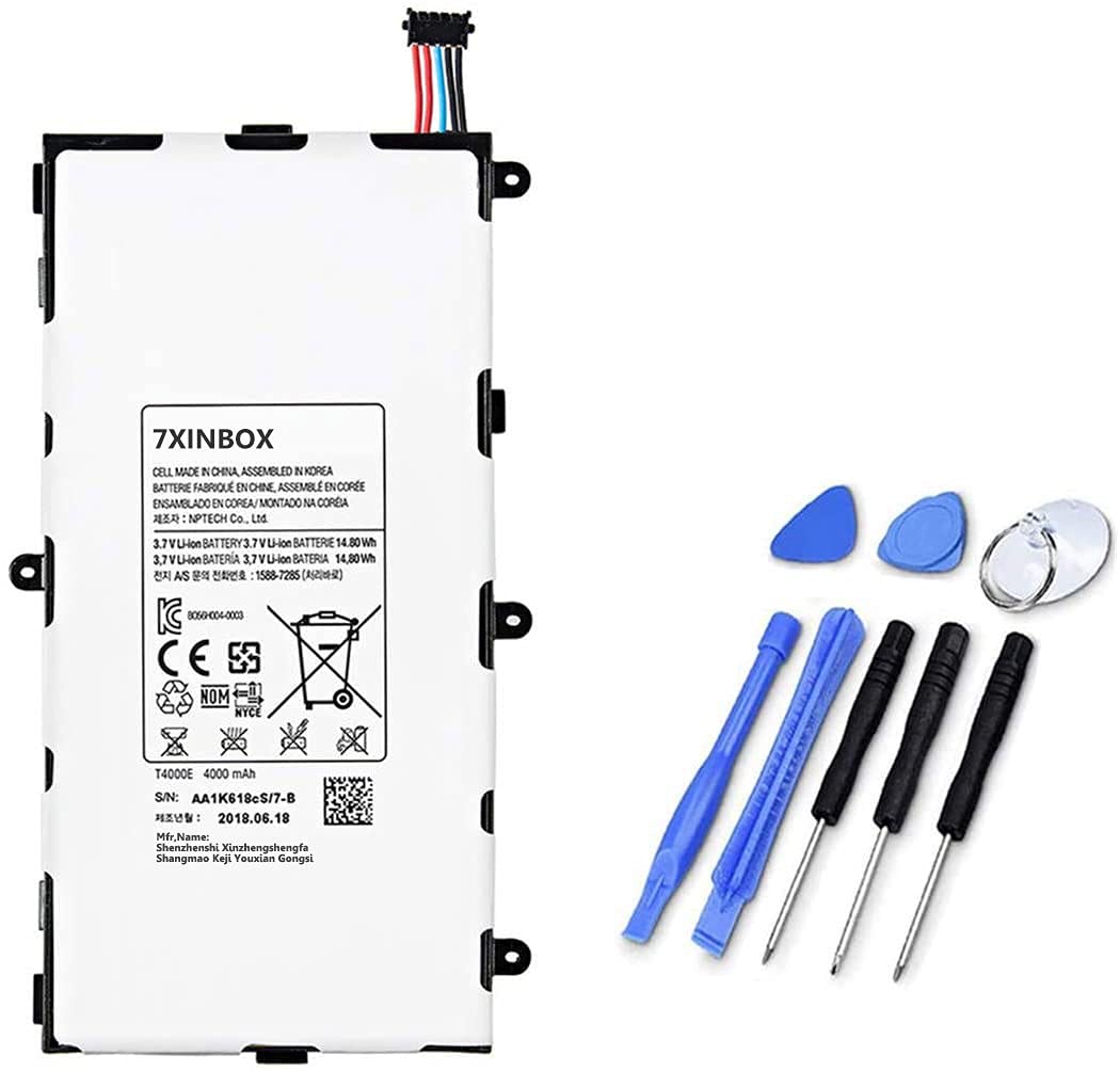 7XINbox T4000E 3.7V 4000mAh Battery Replacement for SAMSUNG GALAXY Tab 3 7.0 SM-T210 SM-T211 SM-T217 GH43-03911A GT-P3200 GT-P3210 GT-P3220 T2105 LT02 T210 T210R T211 T215 T217