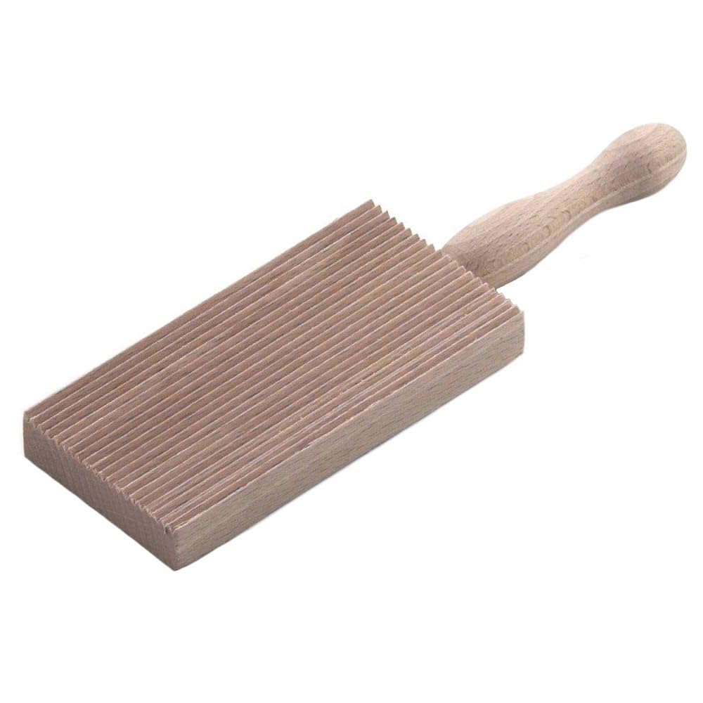 Tredoni Professional Gnocchi Wood Paddle Flat Ridge Board Pasta Maker 6x12 cm