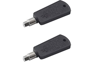 Z5NDREEE 2-Pack Universal Mini Fridge Lock & Freezer Door Key Replacement,Pentagonal Hole Security Key Accessories for Cabinet, Distribution Box,Chassis,Toolbox,Office Refrigerator (5.8x6mm, Black)