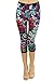 VIV Collection One Size Print Capri Leggings, Chromatic Splash