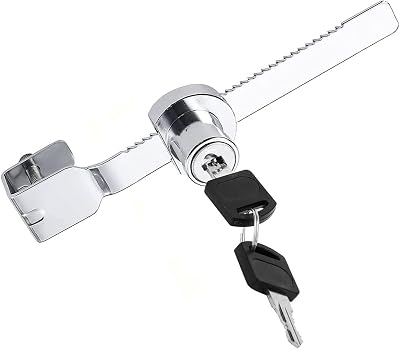 Litensh Sliding Glass Door Lock with Key for Reptile Vivarium and Display