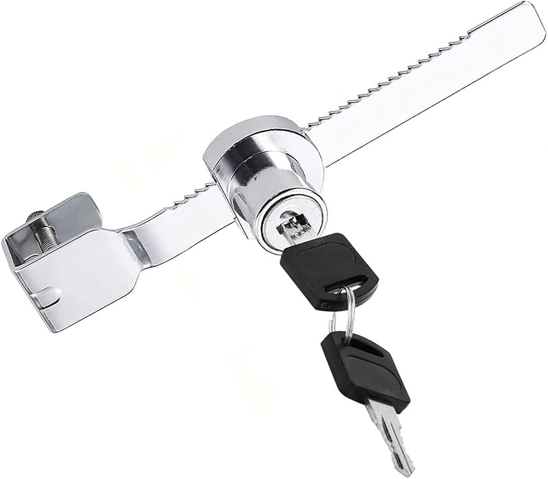 Litensh Sliding Glass Door Lock with Key for Reptile Vivarium and Display