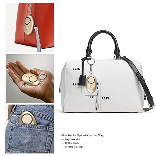 image for BELK 2 Pack Personal Alarm 140DB EDC Keychain Security Alarm with LED 