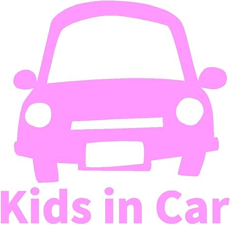 Amazon Co Jp キッズインカー Ver 車 イラスト ロゴ カッティング ステッカー 29 ピンク 車 バイク