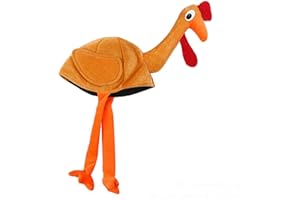 BinaryABC Thanksgiving Plush Turkey Hat with Legs,Thanksgiving Day Turkey Costume Party Accessory