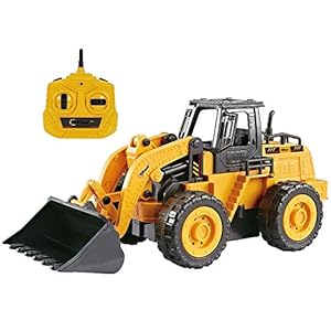 Top Race Remote Control Digger Front Loader Fully Functional RC Tractor Remote Control Tractor 5 Channel Digger Toys…