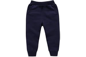 Girls Cotton Sweatpants Solid Color Casual Comfy Elastic Waist Jogger Tapered Pants Lounge Trousers Winter Clothes