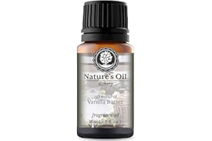 NATURE'S OIL Vanilla Butter Fragrance Oil (15ml) For Diffusers, Soap Making, Candles, Lotion, Home Scents, Linen Spray, Bath Bombs, Slime