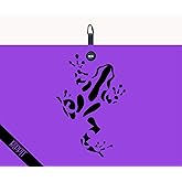 Scale Wear Design Magnetic Microfiber Waffle Frog Golf Towel – Large 16"x24" Clean Golf Club Ball Magnet Clip Hang Bag Cart Strong Premium Strength Ultra Absorbent Gear Purple Men (Rippit Purple)
