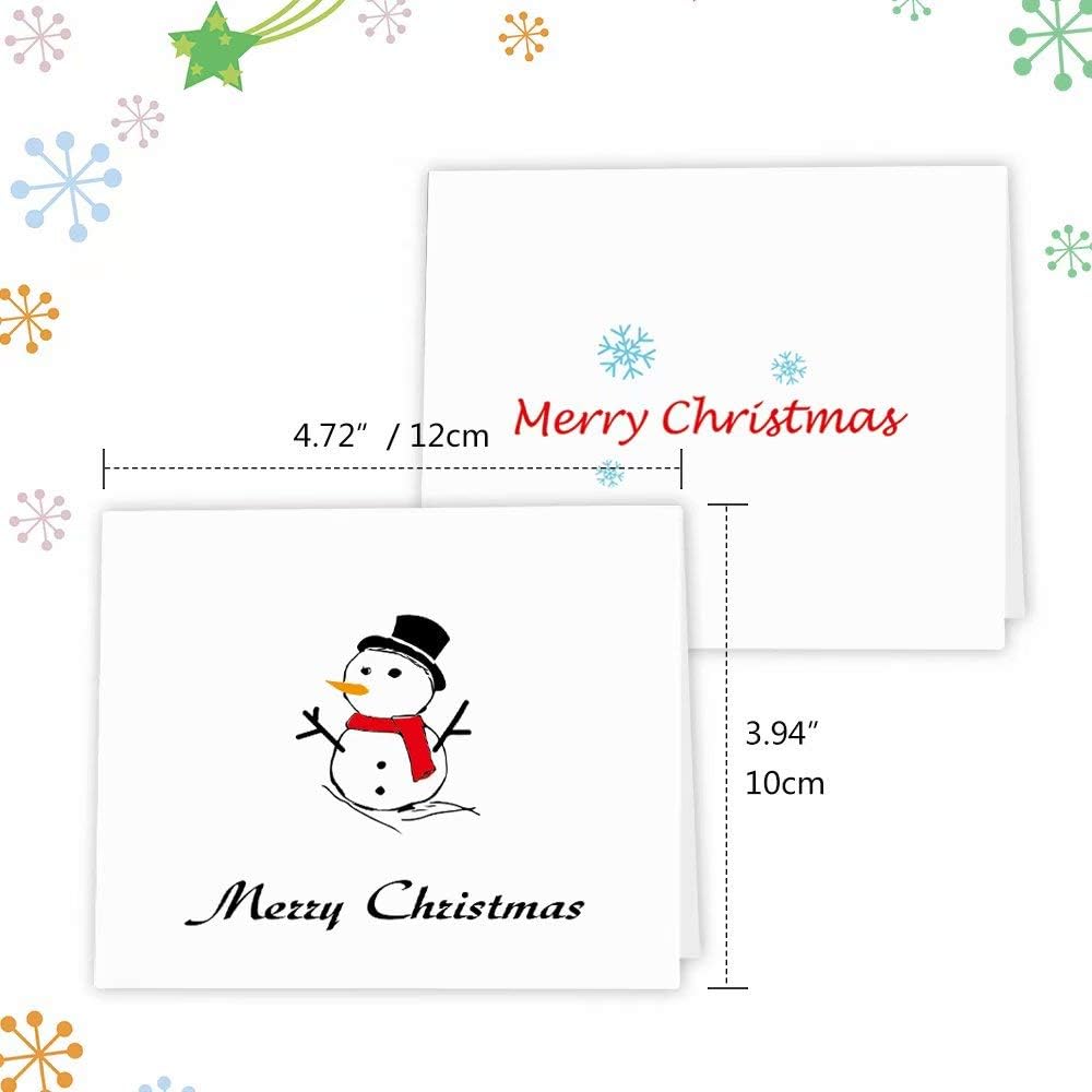 KUUQA 36 Pieces Merry Christmas Greeting Cards Greeting Cards with Envelopes and Stickers, 4.72 x 7.87 Inches - Image 3