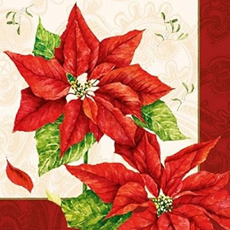 Tovaglioli Stella Di Natale.4 X Tovaglioli Tempo Di Natale Rosso Ideale Per Decoupage Tovagliolo Art Amazon It Casa E Cucina