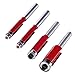 Yakamoz 4pcs 1/4 Inch Shank Top End Bearing Flush Trim Router Bit Set | 1/4
