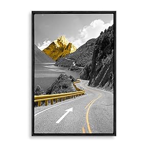 signwin Framed Canvas Wall Art Golden Road Canvas...