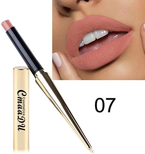 Poluck Matte+ Metallic Liquid Lipstick Waterproof Smooth Long Lasting 24 Hours Beauty Lip Gloss (P)