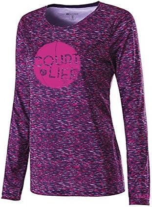 LINE 3 Court Life - Ladies Performance Long Sleeve Tee - Moisture and Odor Resistant - Semi Fitted - Relaxed Neckline