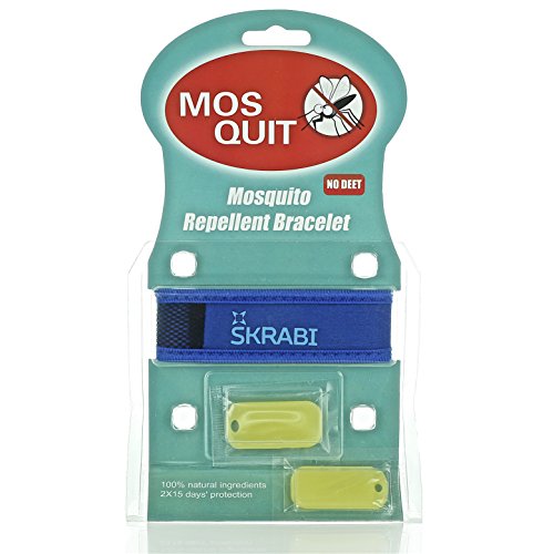 SKRABI Top Mosquito Repellent Bracelet, Complete Protection from Mosquito Bites, Natural Lemon and Eucalyptus Ingredients, Long Lasting Effect, 2 Film Refills, Comfortable and Stylish SKRABI Top Mosquito Repellent Bracelet, Complete Protection from Mosquito Bites, Natural Lemon and Eucalyptus Ingredients, Long Lasting Effect, 2 Film Refills, Comfortable and Stylish