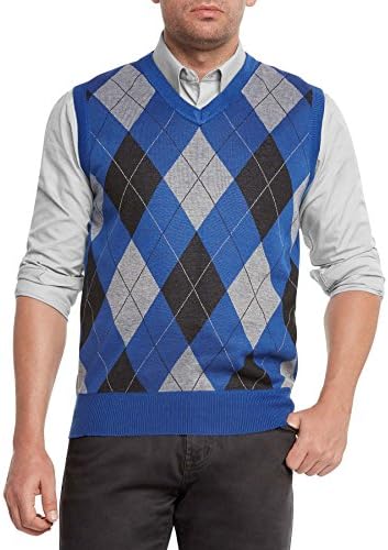 True Rock Men's Argyle V-Neck Sweater Vest