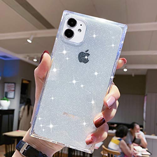 Iphone 11 Case Tzomsze Glitter Clear Square Sparkle Bling Case Cute Slim Silicone Transparent Reinforced Corners Tpu Cushion Cover Case For Iphone 11 19 6 1 Inch Clear Pricepulse