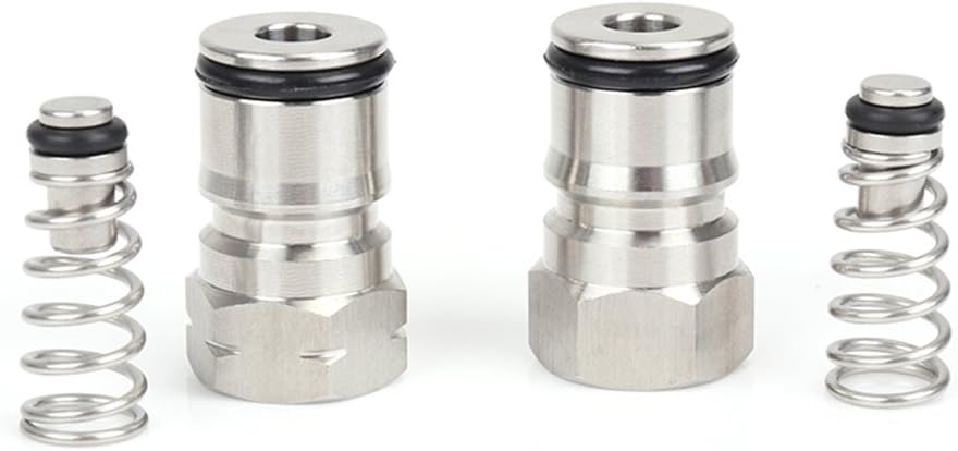 MRbrew Cornelius Type Ball Lock Keg Posts, Stainless Steel Poppets and Springs, Poppet Female Thread Gas + Liquid 19/32-18 Thread (Post & Poppet): Kitchen & Dining