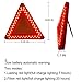 Red Safety Warning Triangular Reflective Kit Triangle Reflector Safety Sign for Car Truck Van Trailers Caravans Lorry Bus etc,9.05 Inch Two Modes - 2 pack