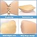 2 PCS Womens Ladies Seamless Adhesive Push-up Bra Reusable Strapless Magic Self Stick On Gel Bras Backless Silicone Invisible Bra Pad by Colleer (B, Black + Nude)