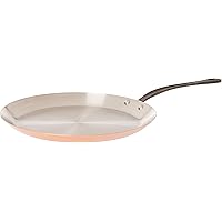 Mauviel M'Heritage M150C Crepes Pan 24cm/" with Cast Stainless Steel Iron Eletroplated Handle
