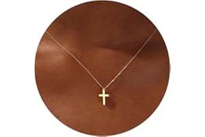 Moodear Cross Necklace for Women - Dainty 14K Gold Plated/Sterling Silver/Rose Gold Layered Cross Pendant Simple Cute Necklaces for Women Trendy Jewelry Gifts