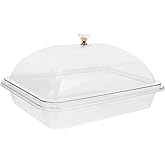 Housoutil Acrylic Serving Tray with Lid 10.62X8.26X4.92In Clear Multi-Function Dessert and Fruit Platter Buffet Food Tray for Home Kitchen Party Entertaining