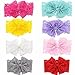 CellElection 8pcs 4.5 inches Large Huge Big Princess Lace Hair Bows Headbands Hair Bands Acessories for Girls Baby Kids Teens