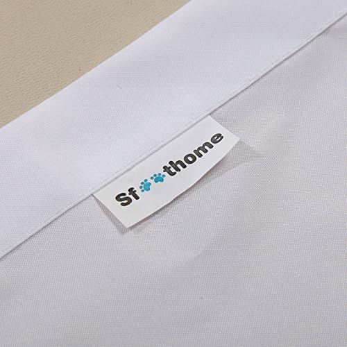 Sfoothome 90cm Wide x 180cm Long White Shower Curtain,Waterproof Polyester Shower Curtain Liner, Bath Curtain For Bathroom - Image 4