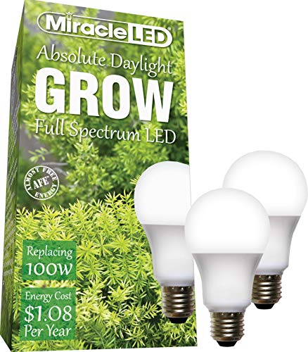 MiracleLED 604437 Full Spectrum LED Grow Lightbulb