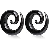 Pierced Owl - Natural Organic Buffalo Horn Spiral Taper Plugs, Sold as a Pair
