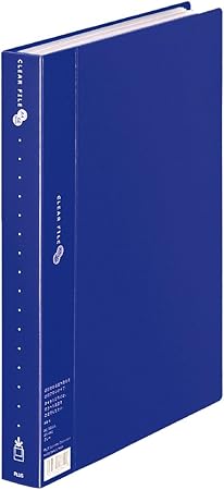 Amazon プラス ファイル クリアファイル スーパーエコノミー 縦 60ポケット 441 ネイビー 文房具 オフィス用品 文房具 オフィス用品